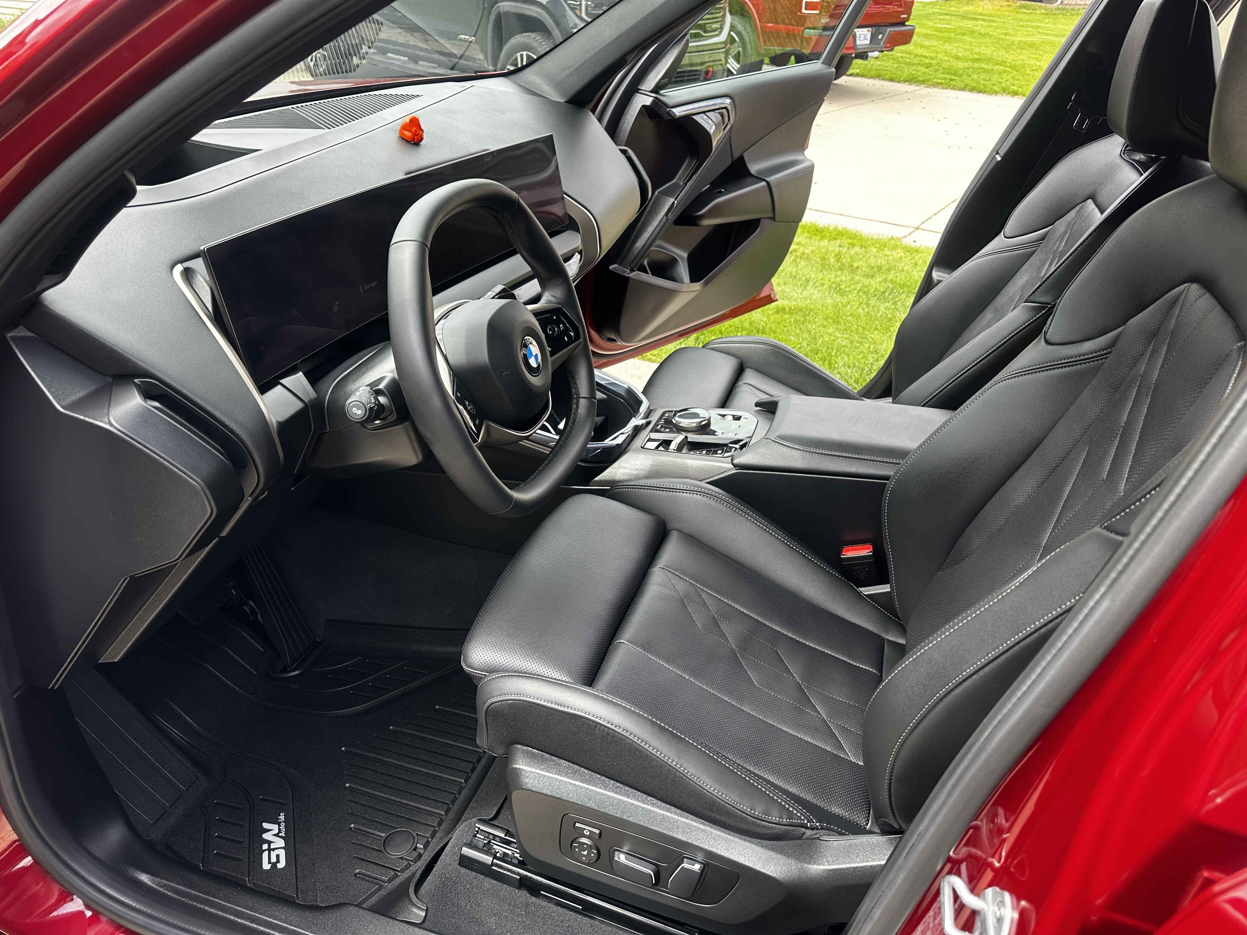 BMW iX M60 leather and console detail