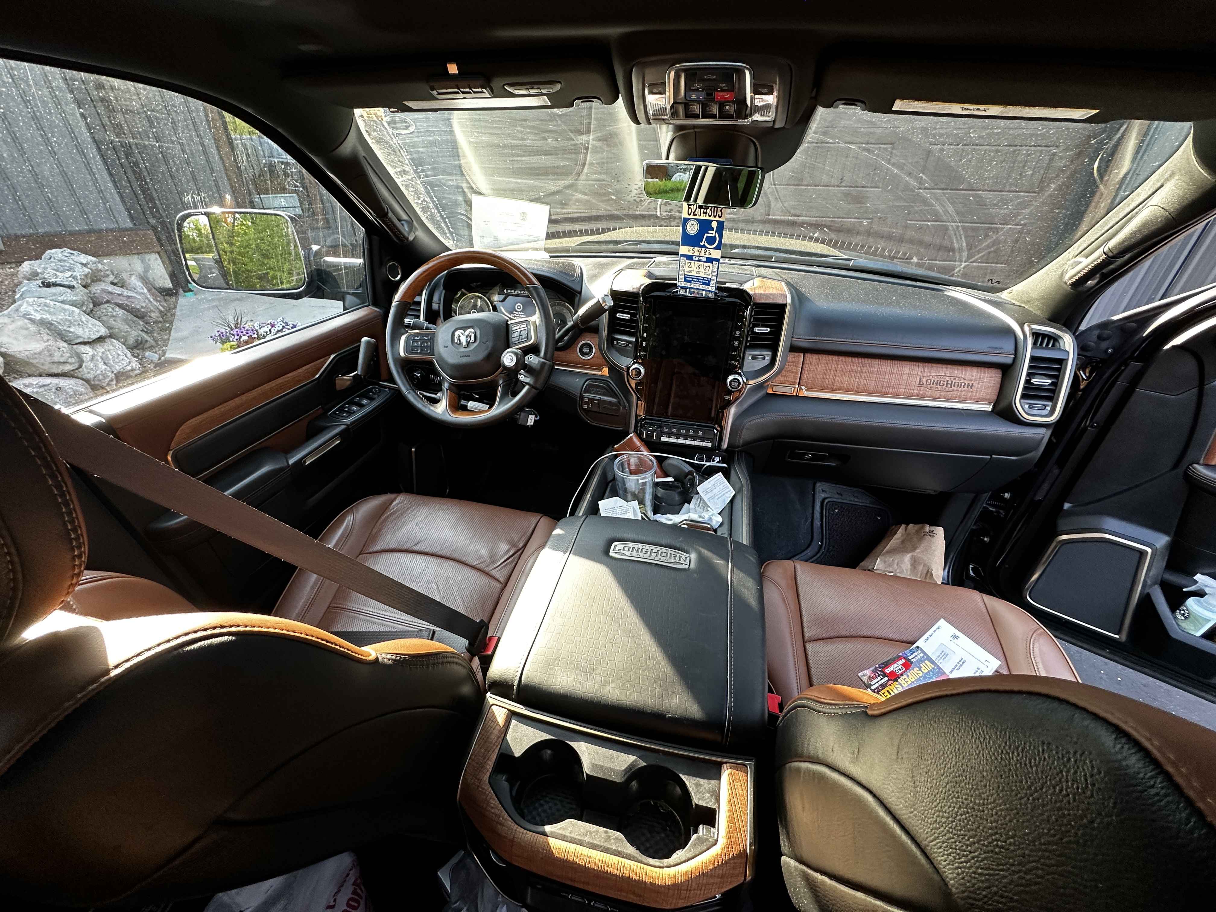 RAM 1500 Longhorn interior detail